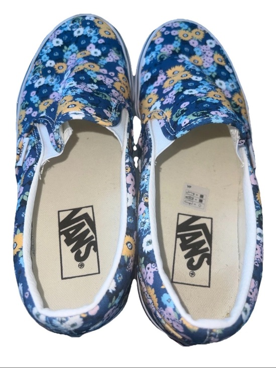Vans Floral Slip On Sneakers Blue Daisy Canvas Women’s 8 - Picture 8 of 10